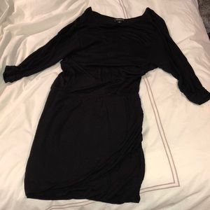 Trouve black dress with banded skirt.  Size S